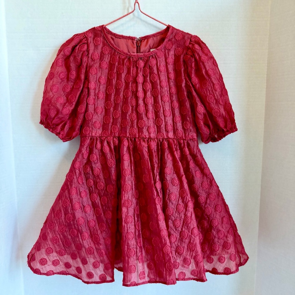 Rachel Parcell Textured Red Kids Dress like new